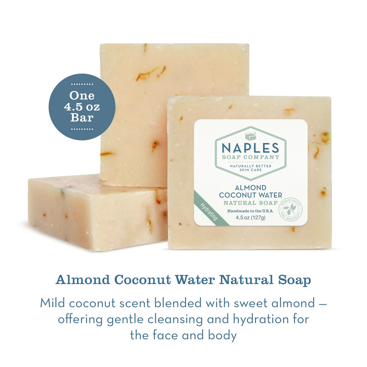 Almond Coconut Water Natural Soap - Image 3