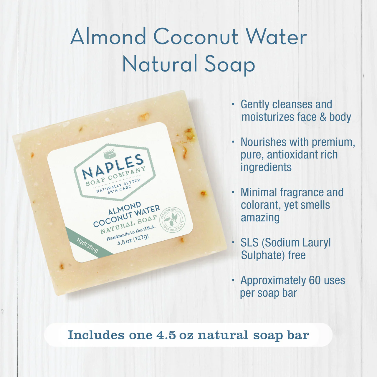 Almond Coconut Water Natural Soap - Image 4