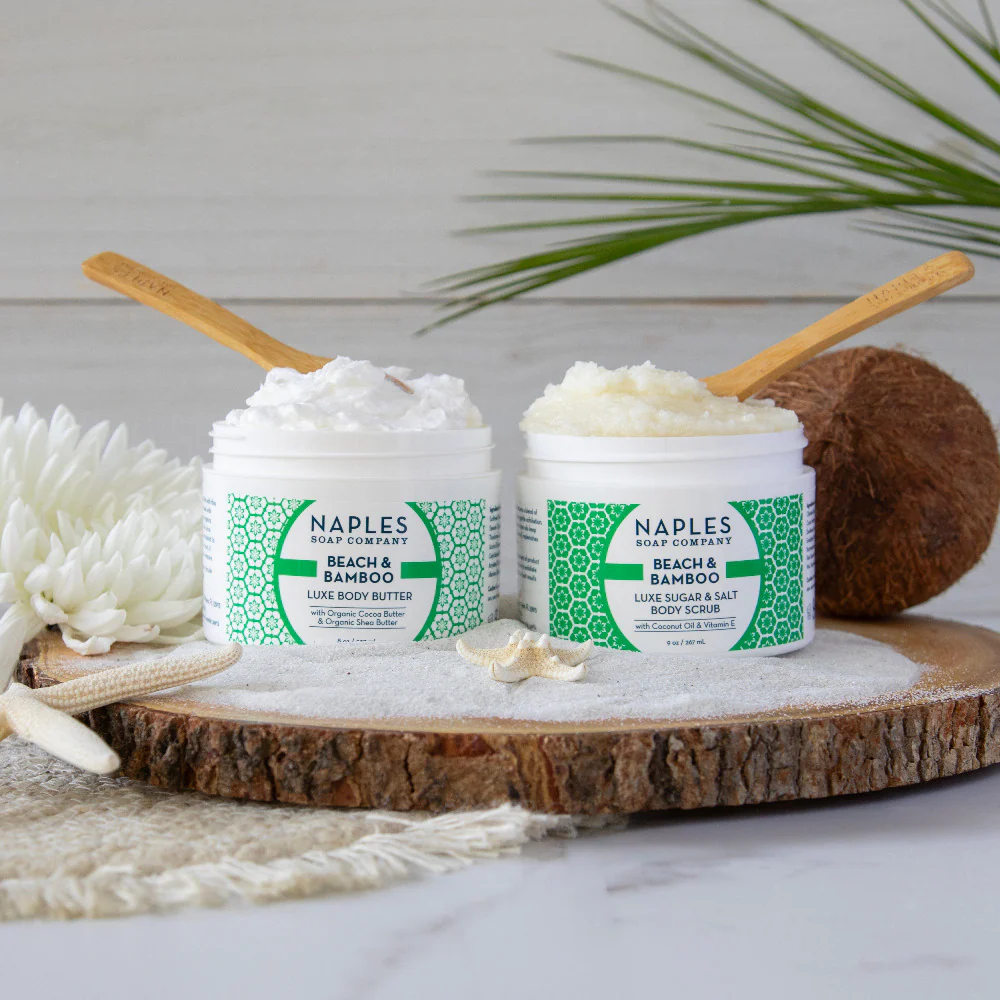 Beach & Bamboo Luxe Sugar & Salt Body Scrub 9 oz - Image 4