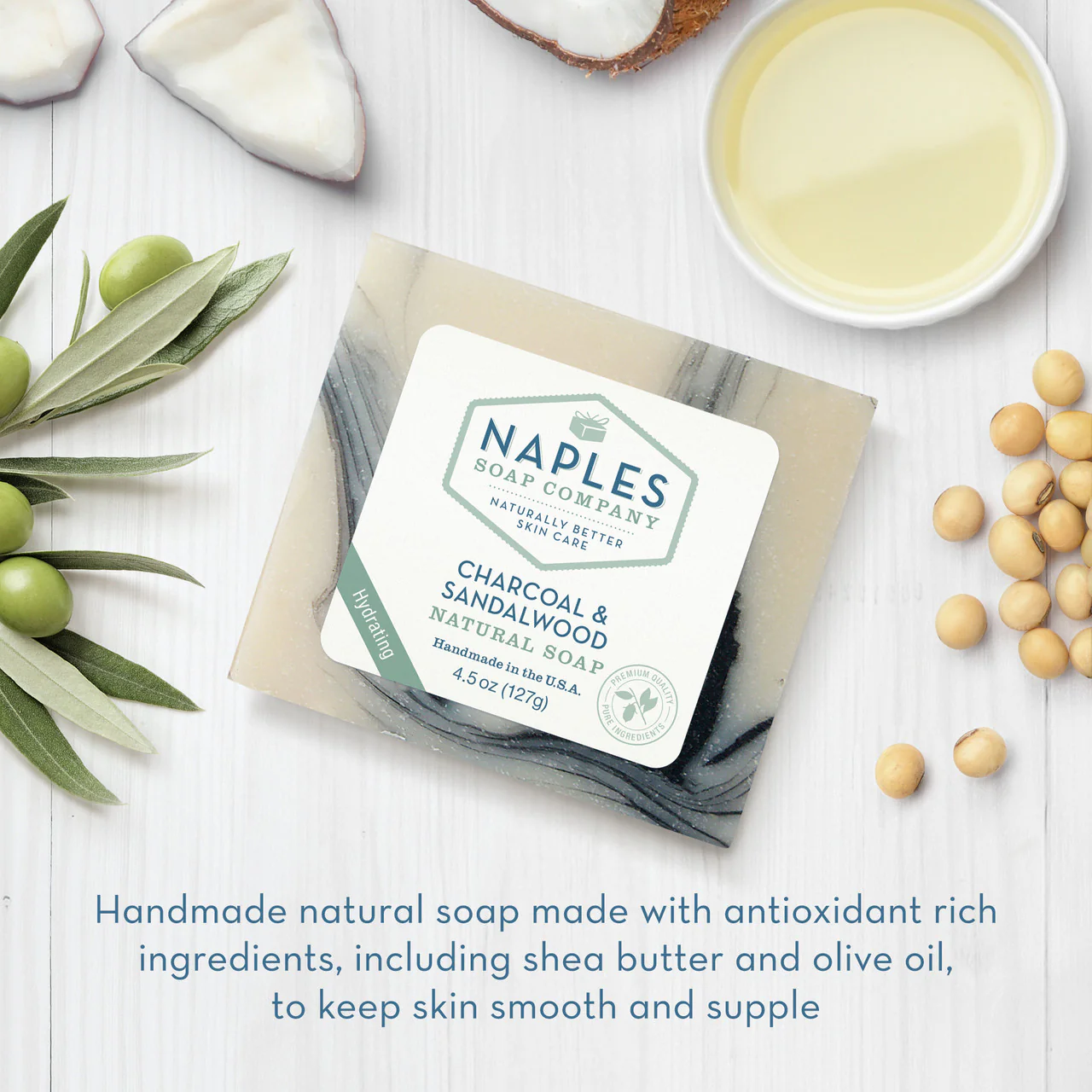 Charcoal & Sandalwood Natural Soap - Image 3