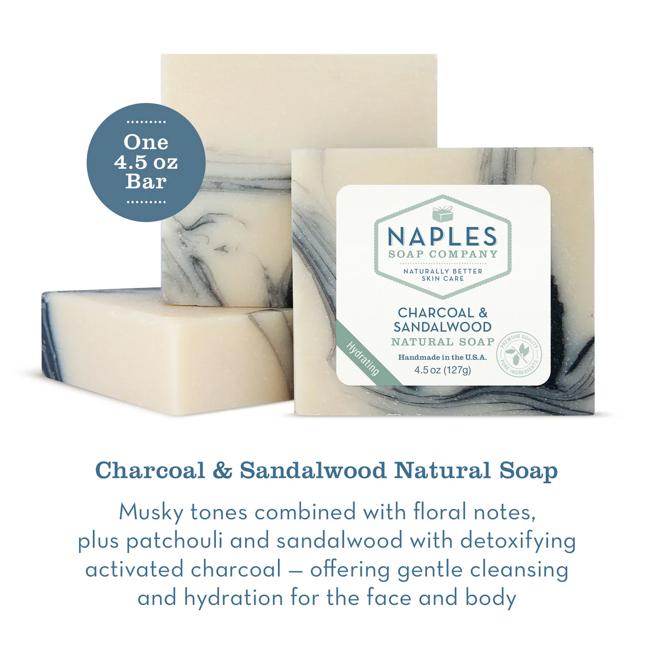 Charcoal & Sandalwood Natural Soap - Image 4