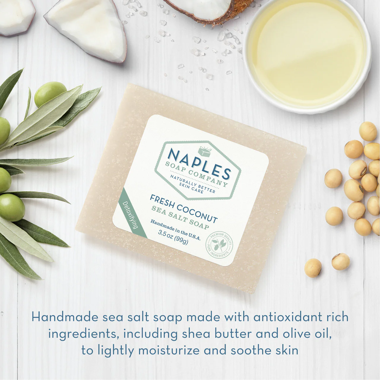 Fresh Coconut Sea Salt Soap - Image 3